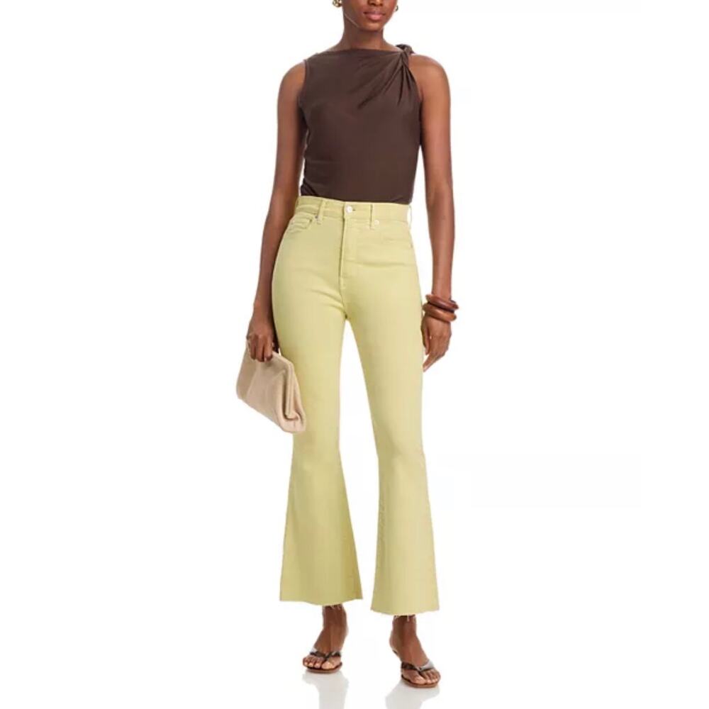 NEW Veronica Beard Carson High Rise Ankle Flare Pistachio Green Size 30 - Picture 2 of 8